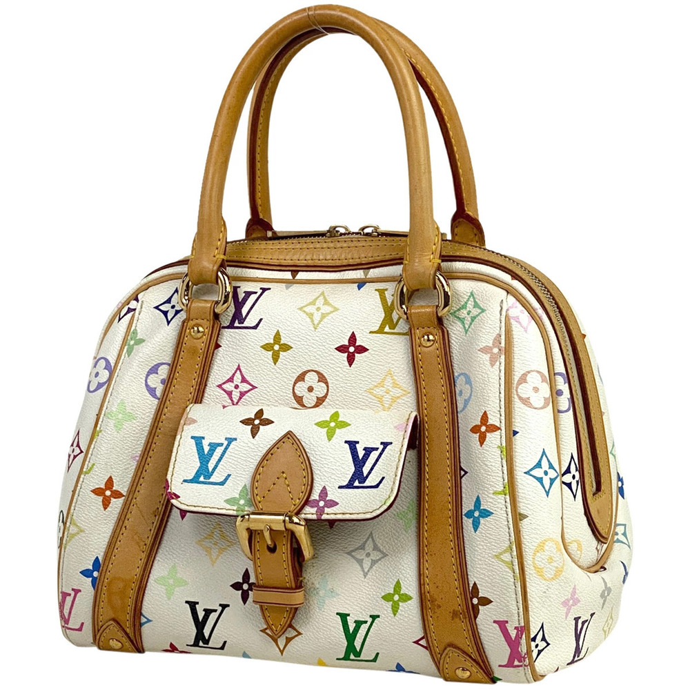 Louis Vuitton Priscilla Handbag Monogram Multicolor Blanc White